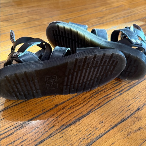 Rick Owen’s Dr. Martens Black Leather Buckle size 8 fits women 9 Sandals - Picture 3 of 7